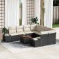 Preview: ARDEBO.de - 9-teiliges Garten-Sofa-Set mit Kissen, Schwarz Poly-Rattan