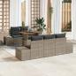 Preview: ARDEBO.de - Garten-Sofa-Set 6 stk. Grau Poly Rattan