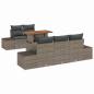 Preview: Garten-Sofa-Set 6 stk. Grau Poly Rattan