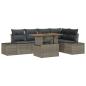 Preview: Garten-Sofa-Set 6 stk. Grau Poly Rattan