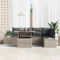 Preview: Garten-Sofa-Set 6 stk. Grau Poly Rattan