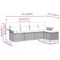 Preview: 5-teiliges Garten Sofa Set mit Kissen Grau Poly Rattan