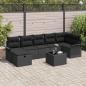 Preview: ARDEBO.de - Gartensofa-set 8 Stk. Schwarz Poly-Rattan