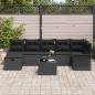 Preview: Gartensofa-set 8 Stk. Schwarz Poly-Rattan