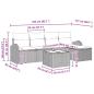 Preview: 6-teiliges Garten Sofa Set mit Kissen Grau Poly Rattan