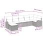 Preview: Sofa Set 7 Stk. Schwarz Poly-Rattan