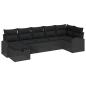 Preview: Sofa Set 7 Stk. Schwarz Poly-Rattan