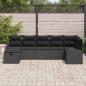 Preview: Sofa Set 7 Stk. Schwarz Poly-Rattan