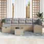 Preview: 8-teiliges Garten-Sofa-Set mit Kissen Beige Poly-Rattan