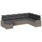 Preview: 8-teiliges Garten Sofa Set mit Kissen Grau Poly Rattan