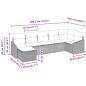 Preview: 7-teiliges Garten Sofa Set mit Kissen Graues Poly Rattan