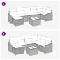 Preview: 8-teiliges Garten-Sofa-Set mit Kissen Grau Poly-Rattan