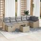 Preview: ARDEBO.de - 8-teiliges Garten-Sofa-Set mit Kissen Beige Poly Rattan