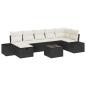 Preview: 8-teiliges Garten-Sofa-Set mit Kissen Schwarz Poly-Rattan