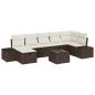 Preview: 8-teiliges Garten-Sofa-Set mit Kissen Braun Poly-Rattan