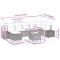 Preview: 8-teiliges Garten-Sofa-Set mit Kissen Braun Poly-Rattan