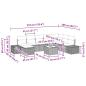 Preview: 9-teiliges Garten Sofa Set mit Kissen in Hellgrau, Poly Rattan