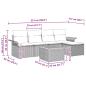 Preview: 6-teiliges Garten Sofaset mit Kissen Grau Poly Rattan