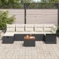 Preview: 8-teiliges Garten Sofa Set mit Kissen Schwarz Poly Rattan