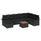 Preview: Gartensofa-set 9 Stk. Schwarz Poly-Rattan