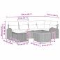 Preview: 7-teiliges Garten Sofa Set mit Kissen Grau Poly Rattan