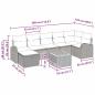 Preview: 8-teiliges Gartensofa Set mit Kissen Grau Poly Rattan