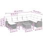 Preview: 9-teiliges Garten Sofa Set mit Kissen Grau Poly Rattan