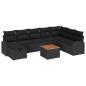 Preview: Gartensofa-set 9 Stk. Schwarz Poly-Rattan