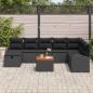 Preview: Gartensofa-set 9 Stk. Schwarz Poly-Rattan