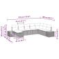 Preview: 8-teiliges Garten-Sofaset mit Kissen Grau Poly-Rattan