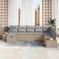 Preview: 8-teiliges Garten Sofa Set mit Kissen Beige Poly Rattan