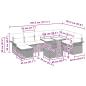 Preview: Garten-Sofa-Set mit Kissen mit Speicher 9 pcs Beige Poly Rattan