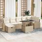 Preview: ARDEBO.de - 8-teiliges Garten Sofa Set mit Kissen Beige Poly Rattan
