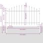 Preview: Gartenzaun mit Hoop Top Weiß 10.2x1 m Stahl