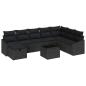 Preview: 9-teiliges Garten-Sofa-Set mit Kissen Schwarz Poly-Rattan