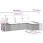 Preview: 4-teiliges Garten-Sofa-Set mit Kissen Grau Poly-Rattan