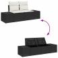 Preview: ARDEBO.de - 6-teiliges Garten-Sofa-Set mit Kissen Schwarz Poly Rattan