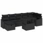 Preview: Gartensofa-set 8 stk. Schwarz Poly-Rattan