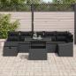 Preview: Gartensofa-set 8 stk. Schwarz Poly-Rattan