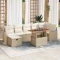 Preview: ARDEBO.de - 8-teiliges Garten Sofa Set mit Kissen Beige Poly Rattan