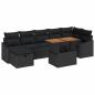 Preview: Garten-Sofa-Set 8 Stk. Schwarz Poly-Rattan
