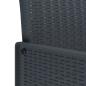 Preview: 5-teiliges Garten Essset mit Kissen Anthrazit Poly Rattan