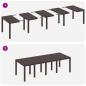 Preview: 11-teiliges Garten-Essgruppe mit Kissen Braun Poly-Rattan