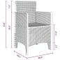 Preview: 9-teiliges Garten Essset Anthrazit Poly-Rattan
