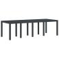 Preview: 9-teiliges Garten Essset Anthrazit Poly-Rattan