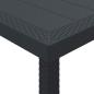 Preview: 9-teiliges Garten Essset Anthrazit Poly-Rattan