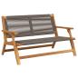 Preview: Gartenbank Grau 76x122x73 cm Massivholz Akazie
