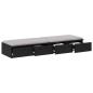 Preview: Bett Schubladen Schwarz 120x36,5x16,5 cm Holzwerkstoff