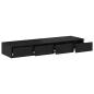 Preview: Bett Schubladen Schwarz 120x36,5x16,5 cm Holzwerkstoff