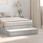 Preview: ARDEBO.de - Bett Schubladen Beton Grau 120x36,5x16,5 cm